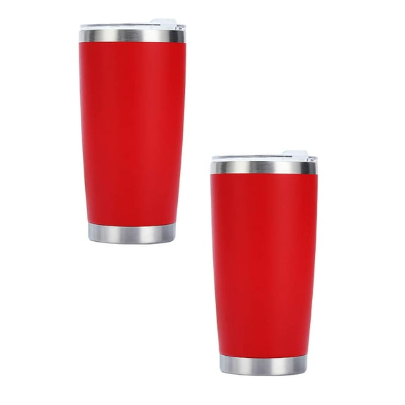 2Pack 20 Oz Stainless Tumbler Travel Mug Coffee Tumbler Steel Thermal Cup Glass&Bottle Home Decor