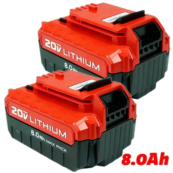 2Pack 20 Volt 8.0Ah Compatible With Porter Cable 20V MAX Lithium-ion Battery PCC685L PCC680L