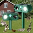 thumbnail image 1 of 2Pack 2026 Ultrasonic Repellent Outdoor Deer Repellent Devices Solar Repeller Motion Activated Deterrent to Scare Cat Squirrel Rabbit Raccoon Skunk with LED Flash Lights for Yard Lawn, 1 of 7