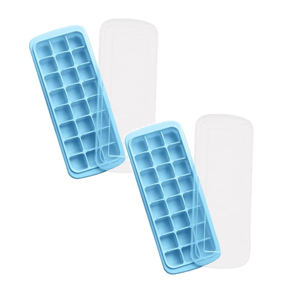 2Pack 24 Cubes Silicone Ice Tray Silicone Ice Cubes Tray For Freezer Jelly Cubes Mold Tray Ice Cube Mold Home Decor