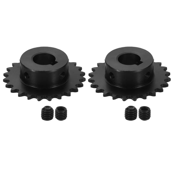 2Pack #25 Chain Roller Sprocket 14mm Bore 1/4" Pitch 24 Tooth Keyway 5 x 2.3mm