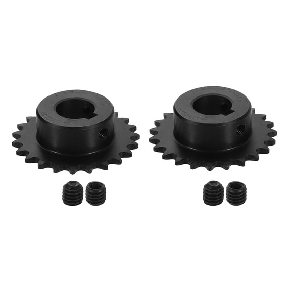 2Pack #25 Chain Roller Sprocket 15mm Bore 1/4" Pitch 23 Tooth Keyway 5 x 2.3mm