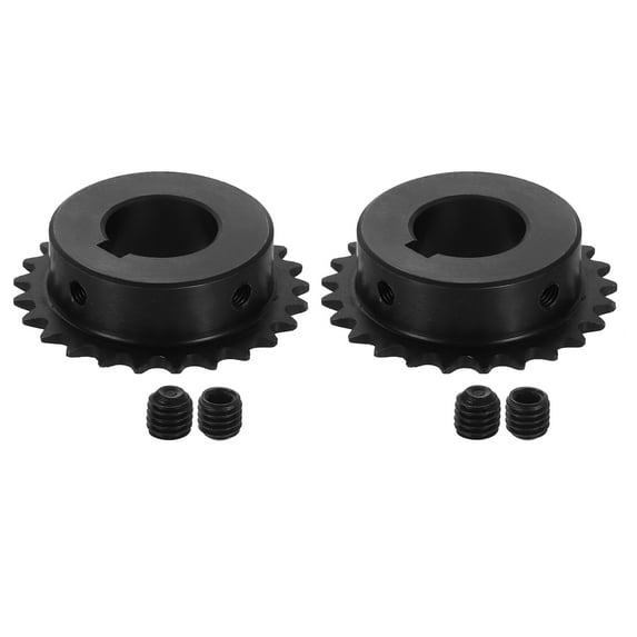 2Pack #25 Chain Roller Sprocket 20mm Bore 1/4" Pitch 25 Tooth Keyway 6 x 2.8mm