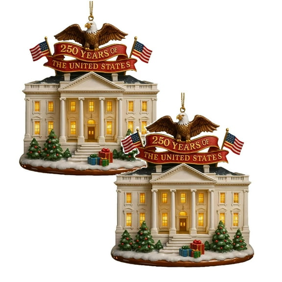 2Pack 250Th Anniversary Ornament Hangs Home Decor