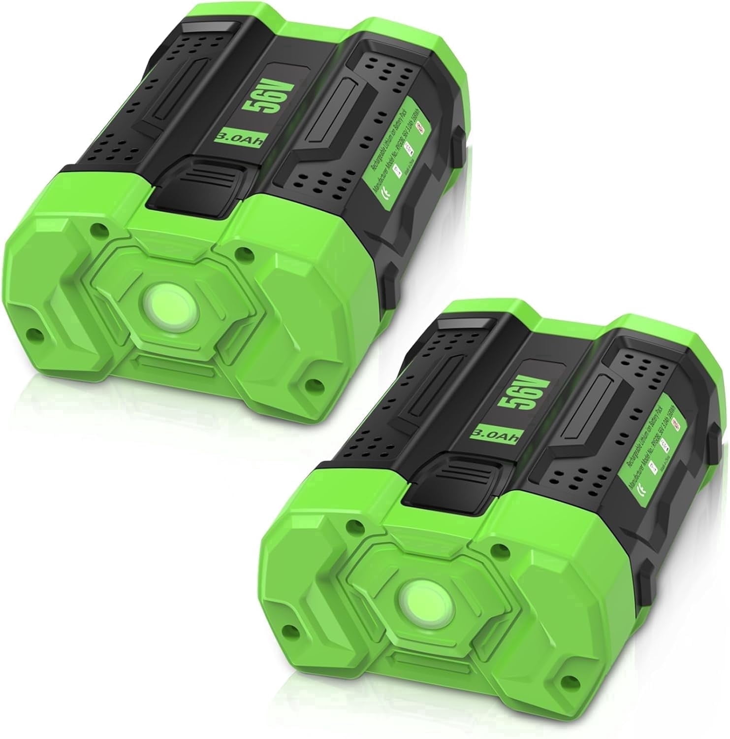 2Pack 3.0Ah Replacement Battery for EGO 56V Battery BA2800T BA4200 BA1400 56-Volt Compatible with EGO 56 Volt CS1604 CS1804 CS1403 HT2400 LB6504 LB5804 LB6500 LB4800 PH1400 Power Tools