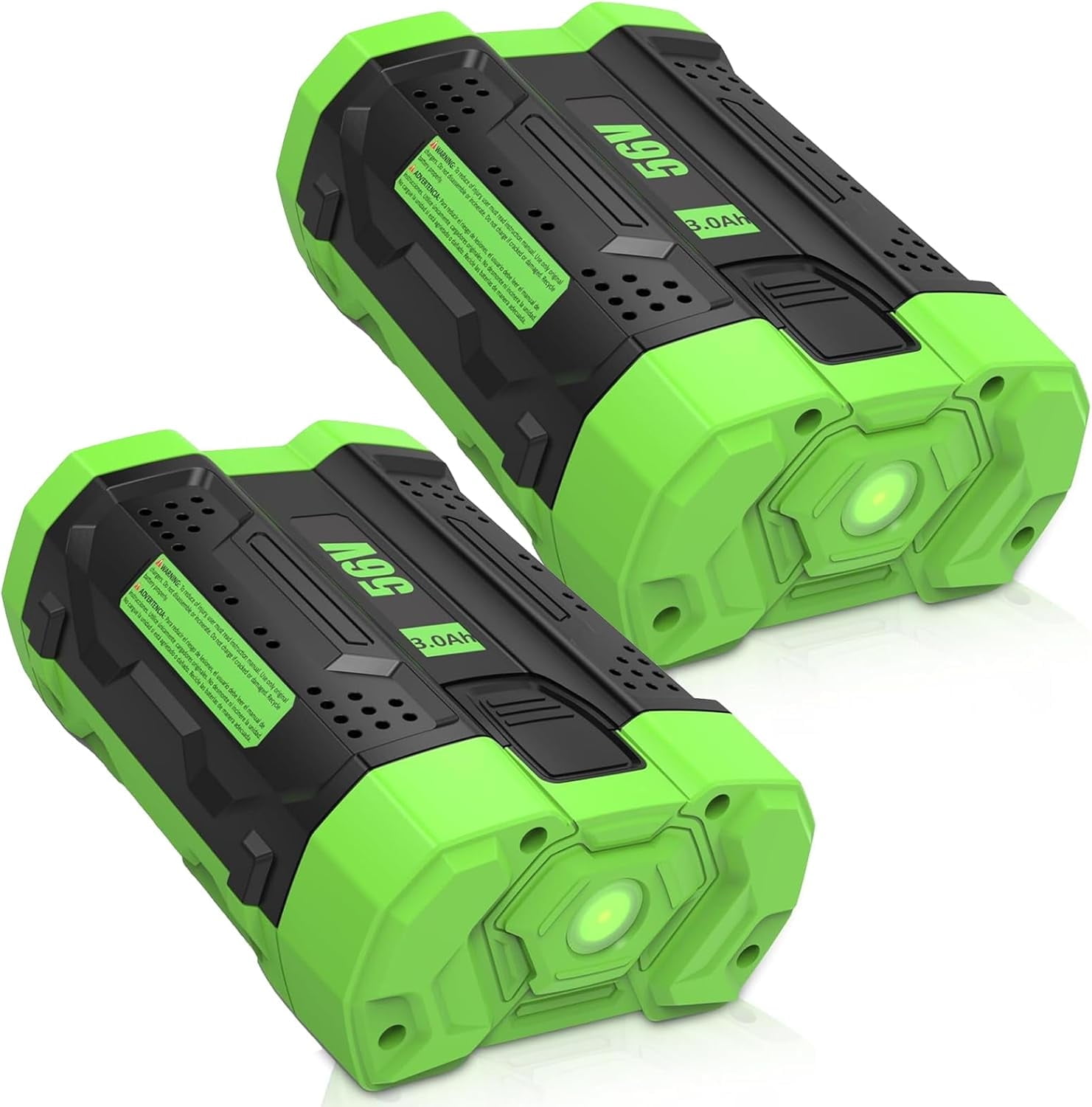 2Pack 3.0Ah Replacement Battery for EGO 56V Battery Compatible with EGO 56 Volt Battery Tools Lawn Mower Leaf Blower