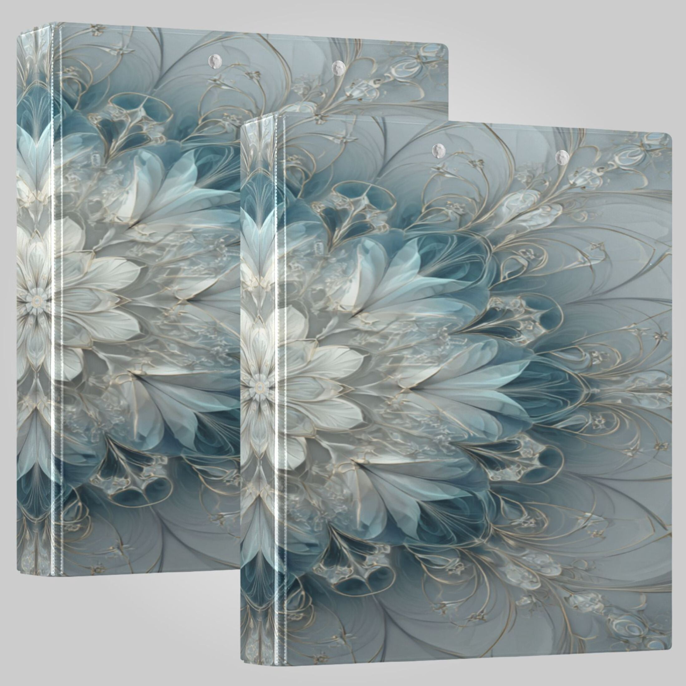 Light Binders 2Pack 3 Ring Binder 1.5 inch Round Rings with Interior Pockets Binders ...