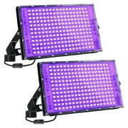 2Pack 300W LED UV Black Light 395nm Floodlight Waterproof With For Glow Party Halloween Decor Stage Dance BlackLights ,Waterproof