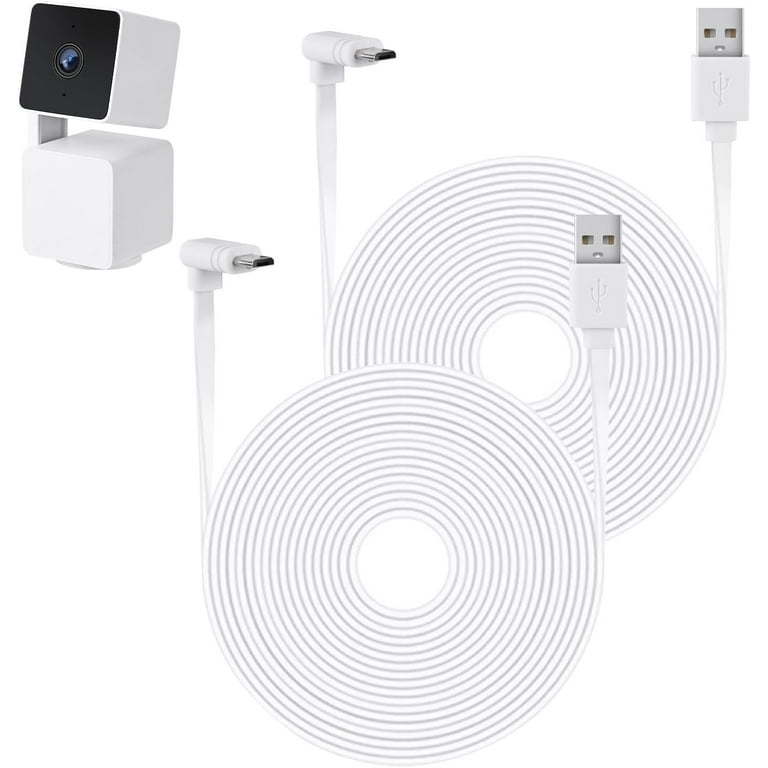 2Pack 30FT Power Cable Compatible with WYZE Cam Pan V3, 90 Degree
