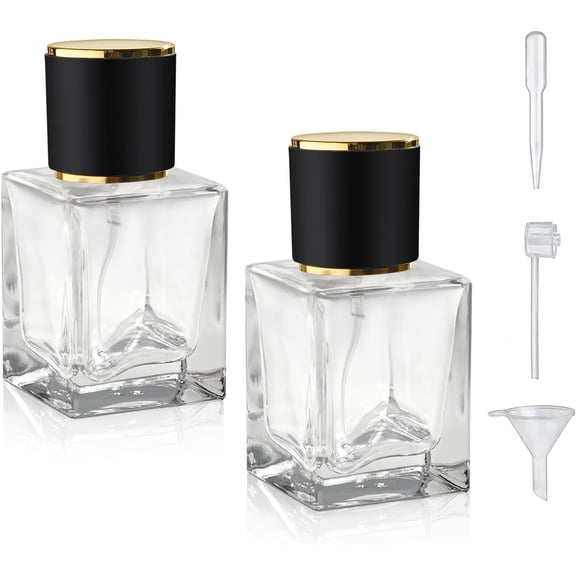 2Pack 30ml/1 Oz Glass Perfume Bottle Atomizer,Empty