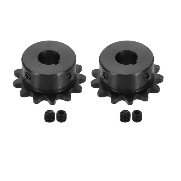 2Pack #35 Chain Roller Sprocket 1/2" Bore 3/8" Pitch 13 Tooth with Set Screws