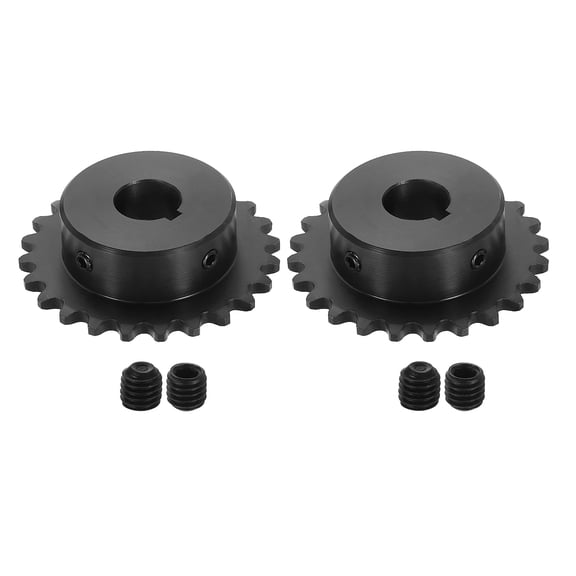 2Pack #35 Chain Roller Sprocket 3/4" Bore 3/8" Pitch 24 Tooth with Set Screws