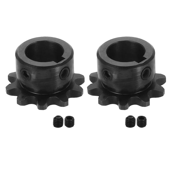 2Pack #35 Chain Roller Sprocket 5/8" Bore 3/8" Pitch 10 Tooth with Set Screws