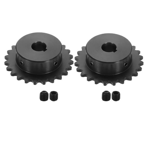 2Pack #35 Chain Roller Sprocket 5/8" Bore 3/8" Pitch 24 Tooth with Set Screws