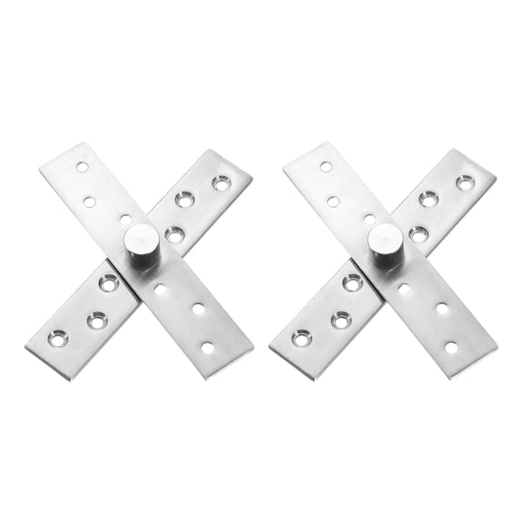 2Pack 360 Degree Rotating Pivot Hinges, 150 x 29mm Concealed Hinge, Silver