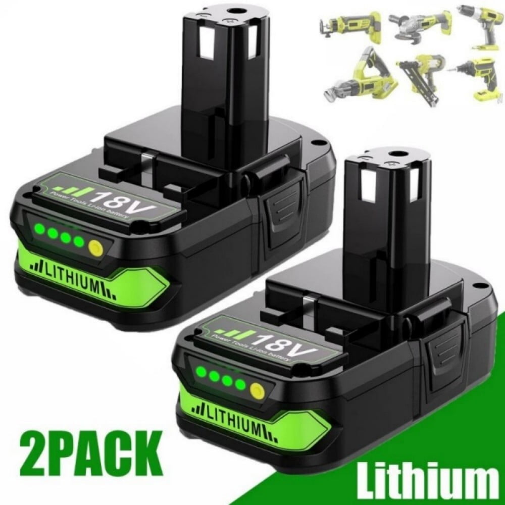 2Pack 3600mAh P108 Battery Compatible with Ryobi 18V Lithium Battery ONE+ P102 P103 P104 P105 P107 P109 P190 P191 P122 Cordless Tool Battery