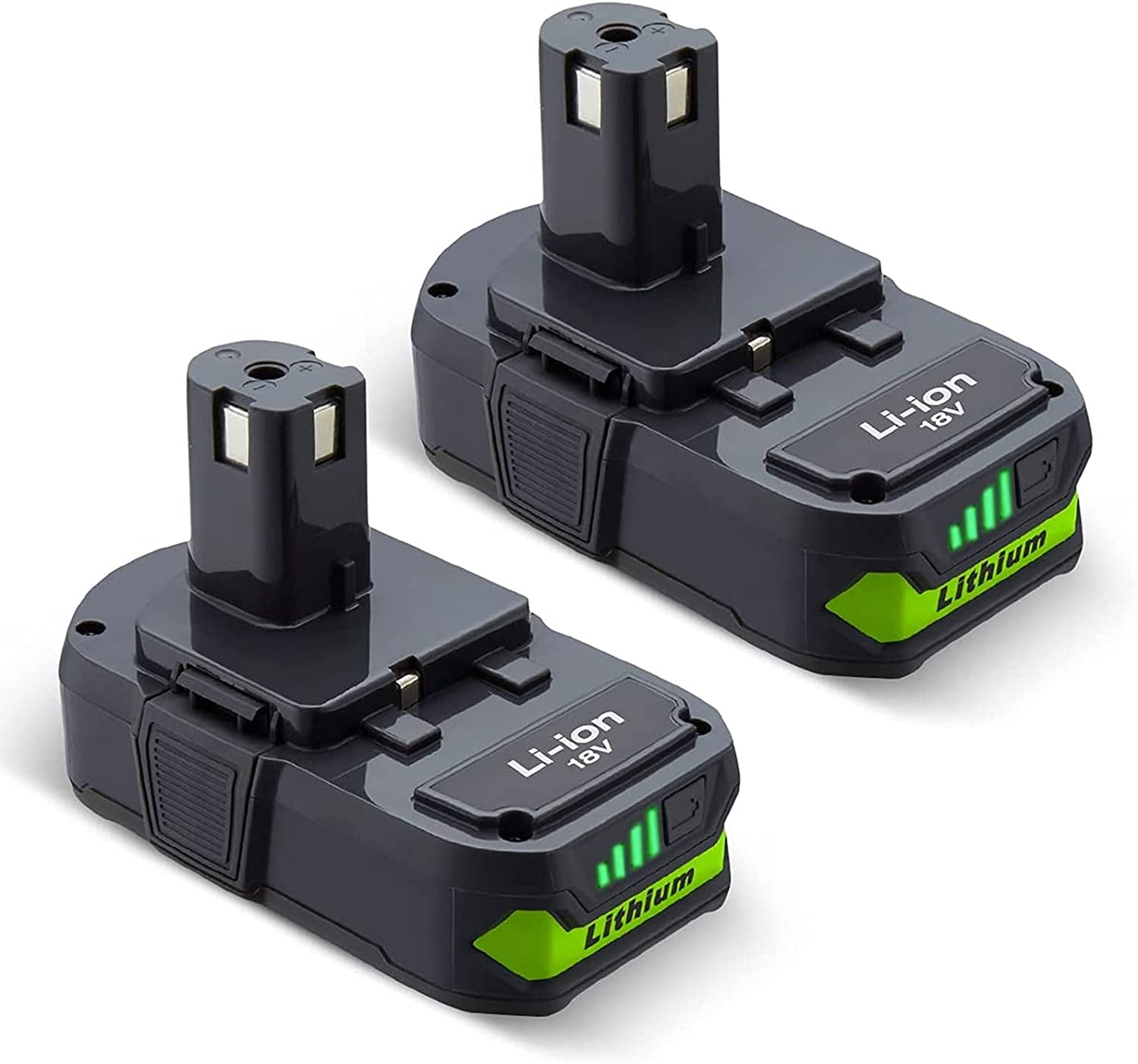 2Pack 3600mAh P108 Battery Compatible with Ryobi 18V Lithium Battery P102 P103 P104 P105 P107 P108 P109 P190 P191 P122 Cordless Tool Battery