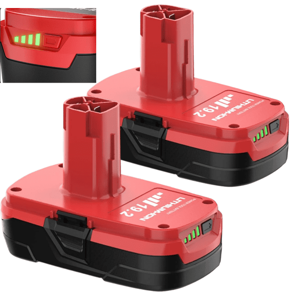 2Pack 4.0Ah C3 Replacement for Craftsman 19.2 Volt Battery Compatible with Craftsman 19.2V Battery Lithium XCP DieHard 130279005 1323903 130211004 130279003 11045 11375 11376 Cordless Tools