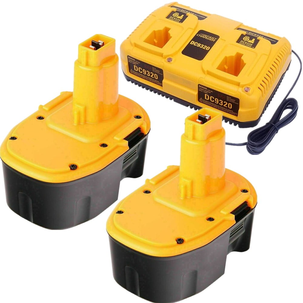2Pack 4.5Ah Replacement for Dewalt 18V XRP Battery and Charger DC9320 for Dewalt  18 Volt Batteries DC9096 DC9099 DC9098 DW9096 DW9099 DW9098 + 2-Port 18V  Battery Charger - Walmart.com
