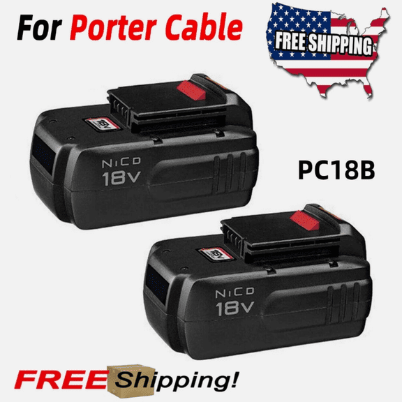 2Pack 18V 4.8Ah Replace Battery for Porter Cable PC18B 18-Volt Cordless Tools us