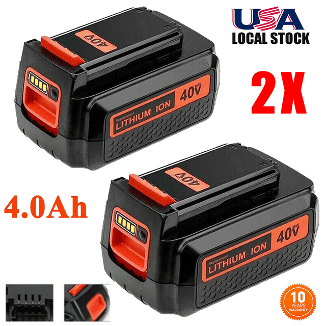 2Pack 40Volt Lithium Battery for Black and Decker 40V Max LBX2040