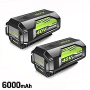 2Pack 40v 6.0Ah Replacement for Ryobi 40V Battery Compatible with Ryobi 40 Volt Battery Lithium OP4026A OP4040 OP40201 OP4050A OP4015 OP40261 OP4030 OP40401 OP4060 Power Tools