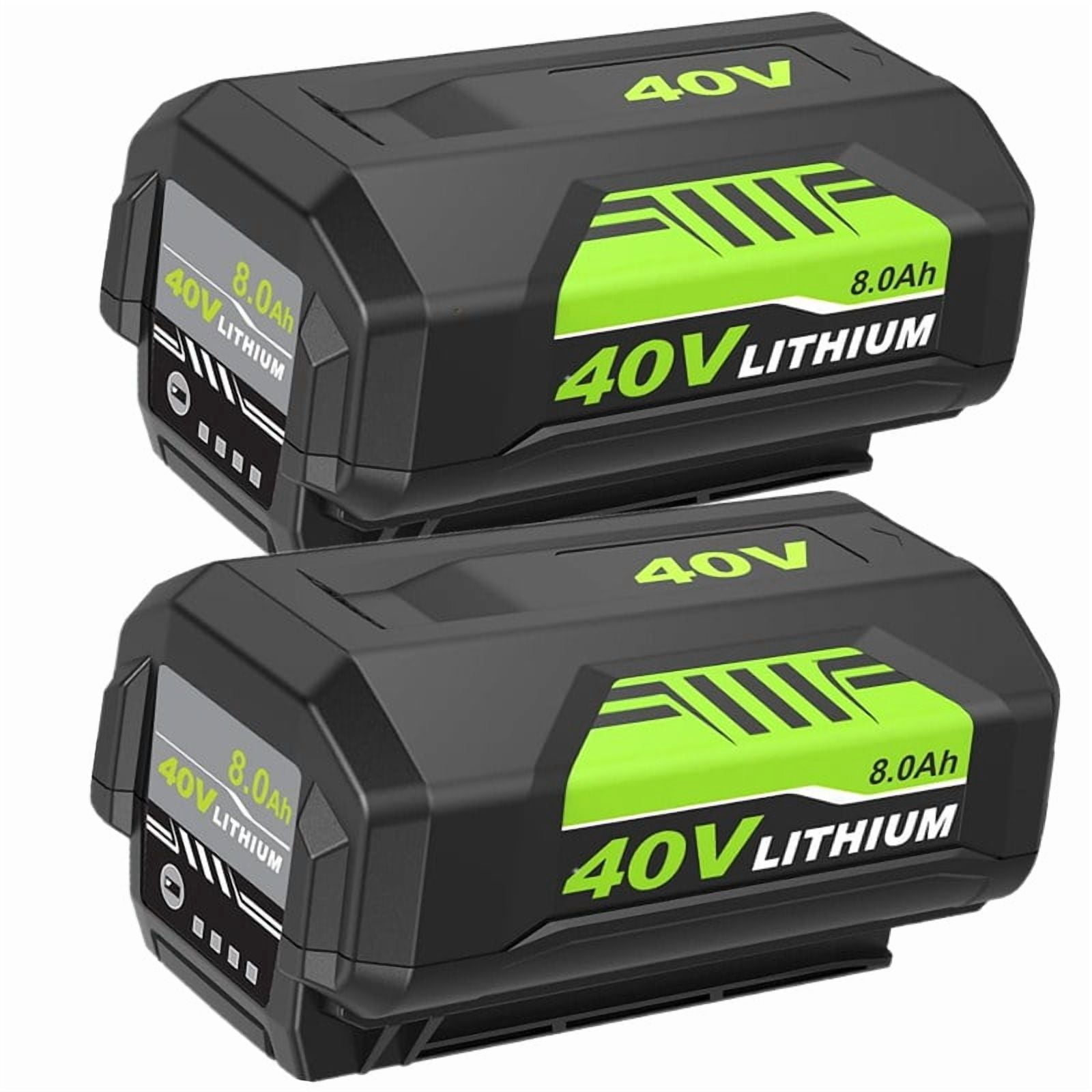 2Pack 40v 8000mAh Replacement for Ryobi 40V Battery 8.0Ah Compatible with Ryobi 40 Volt Battery Lithium OP4026A OP4015 OP4040 OP40201 OP4050A OP4015 OP40261 OP4030 OP40401 OP4060 Power Tools