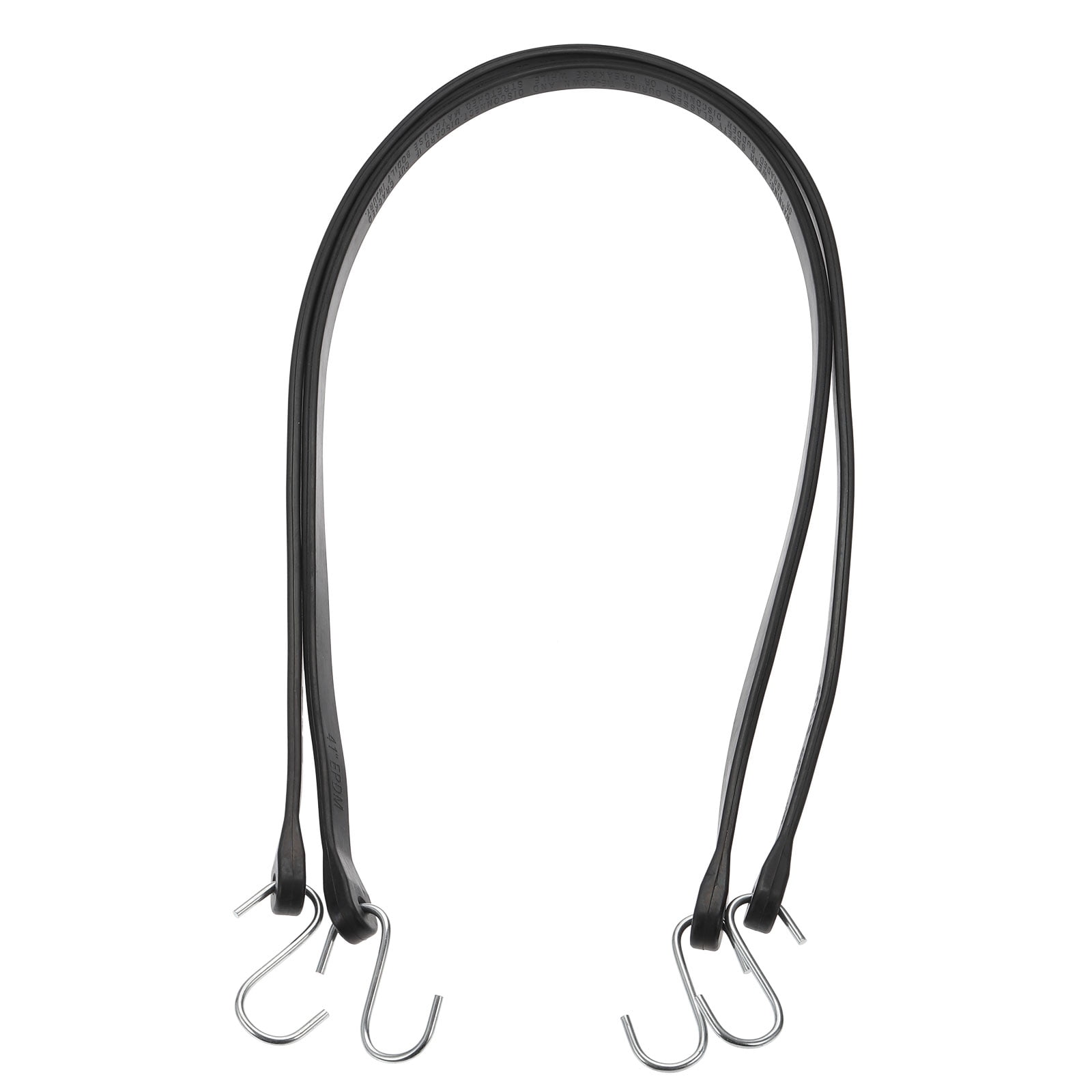2Pack 41" Bungee Cords with Hooks for Securing Tarps Cargo Trucks Canvases, Black