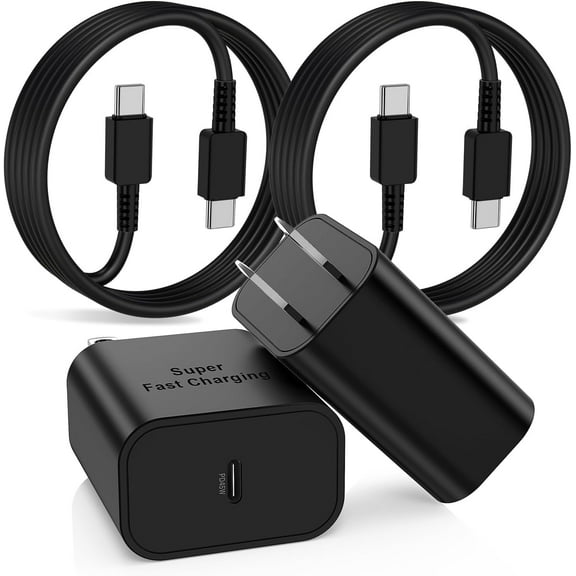 iPhone 17 16 Charger 6FT Fast Charging, 2 Pack PD USB C Charger Fast Charging with 6FT USB C to C Charge Cable for iPhone 17/17 Pro Max/16/16 Plus/16 Pro/16 Pro Max/15/15 Pro/15 Pro Max, Black Case