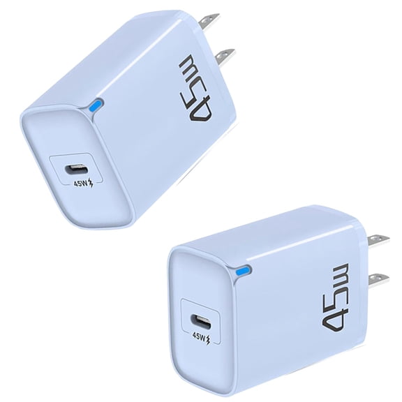 2Pack 45W USB C Wall Charger Super Fast Charger Type C,AlmosTen 45 Watt Usb C Phone Charger Android Charger Block for Samsung Charger Type C Super Fast Charging,Blue