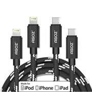 2Pack 4ft AGOZ Apple MFI Certified Lightning to USB C Cable Fast Charger for iPhone 14, 14 Pro Max, 13 Pro Max, 13 Pro, 13 Mini, iPhone 12 Pro Max, 12, iPhone 11 Pro, XS MAX, XR, X,XS, SE, 8 Plus, 7,6