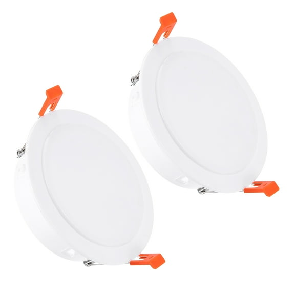 2Pack 5.2" Spring Ceiling Cover Plate, Recessed Light Trim Wall Mount Downlight Hole Cap Decorative Panel with Buckle Suitable for 4.2-4.9" Round Hole Glass Ceiling Openings, White
