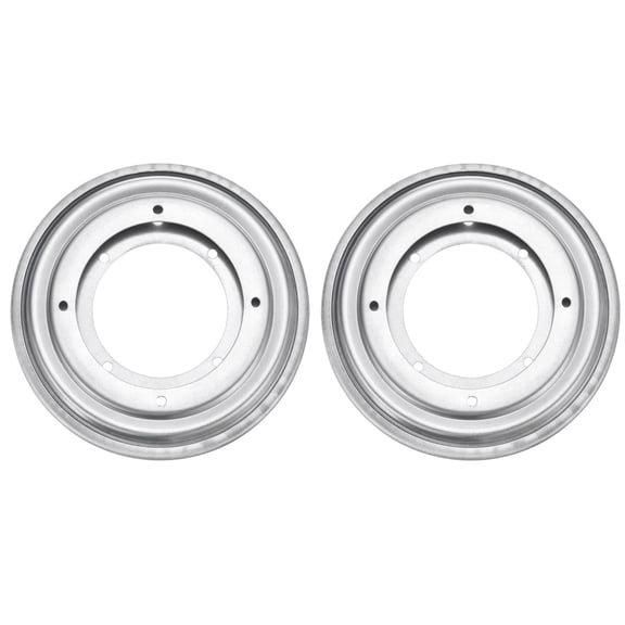 2Pack 5.5 Inch Rotating Bearing Plate, Round Swivel Plate Stand, Silver