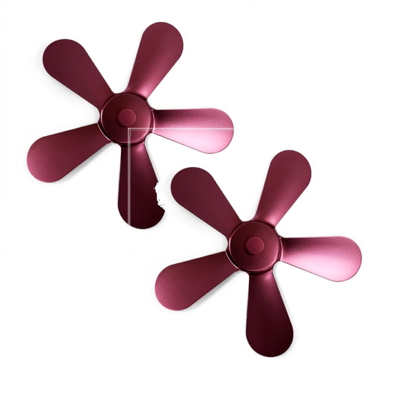 2Pack 5 Blade for Heat Powered Wood Stove Fan Wood Log Burner Fireplace Friendly Fan Kitchen Cleaning Supplies Heat Powered Fireplace Fan for Efficient Warm Air Circulation Hot Pink