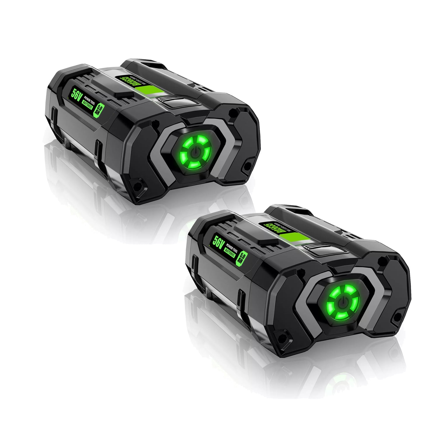 2Pack 50.6V 5.0Ah Replacement for EGO 56V Lithium Battery BA2800T BA2800 BA1400 BA4200 BA5600T EGL1828 BA5600T 5000mAh with Fuel Gauge, Compatible with Ego Power Tools