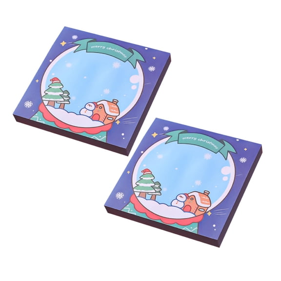 2Pack 50 Pieces Funny Christmas Notepads, Santa Notepads Christmas Sticky Notes Memo Pads For Christmas Holidays Decoration Present Sticky Note Home Decor