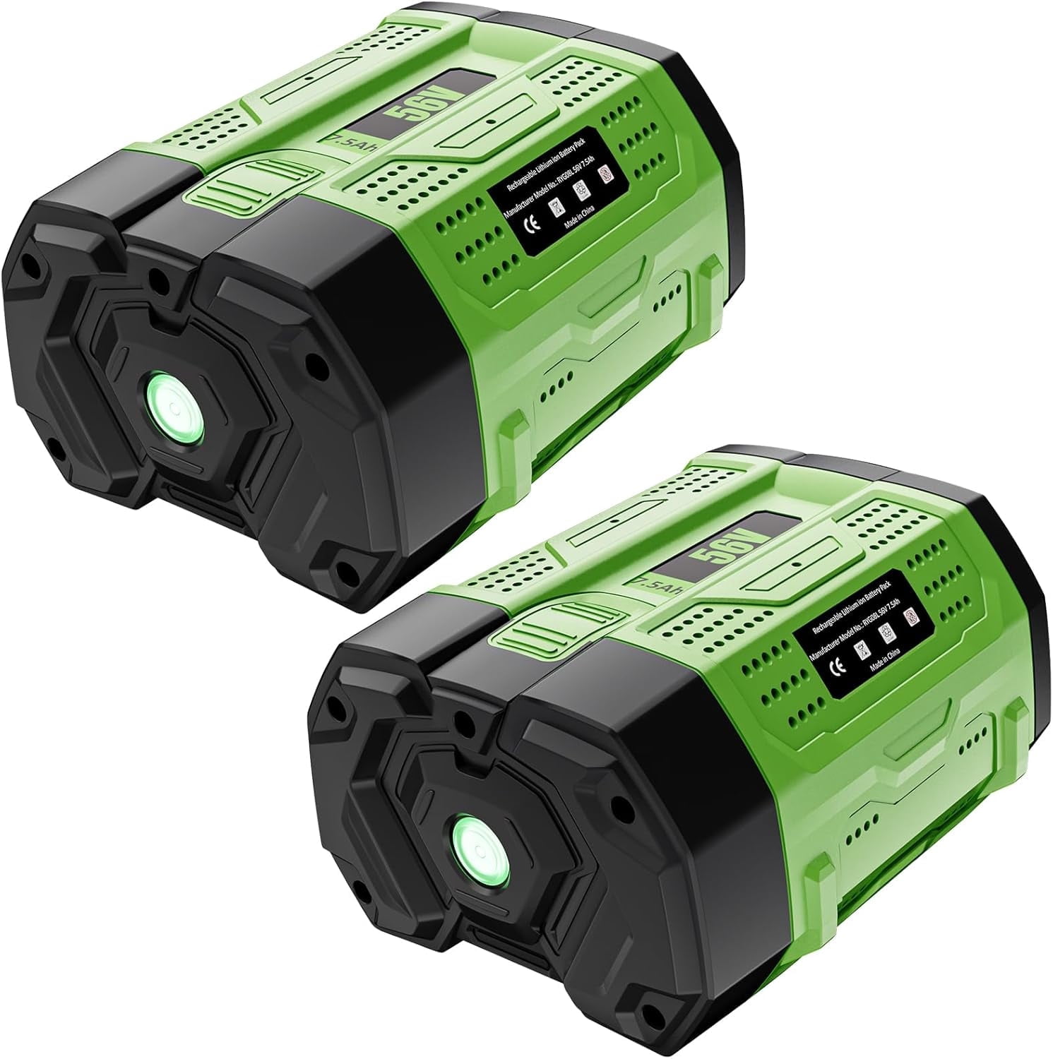 2Pack 56V 7.5 Ah Lithium-Ion Battery Replacement for EGO 56V Battery BA4200T BA2800T BA1400T Compatible with EGO 56-Volt Power+ Cordless Tool Leaf Blower, Weed Trimmer, Weed Eater