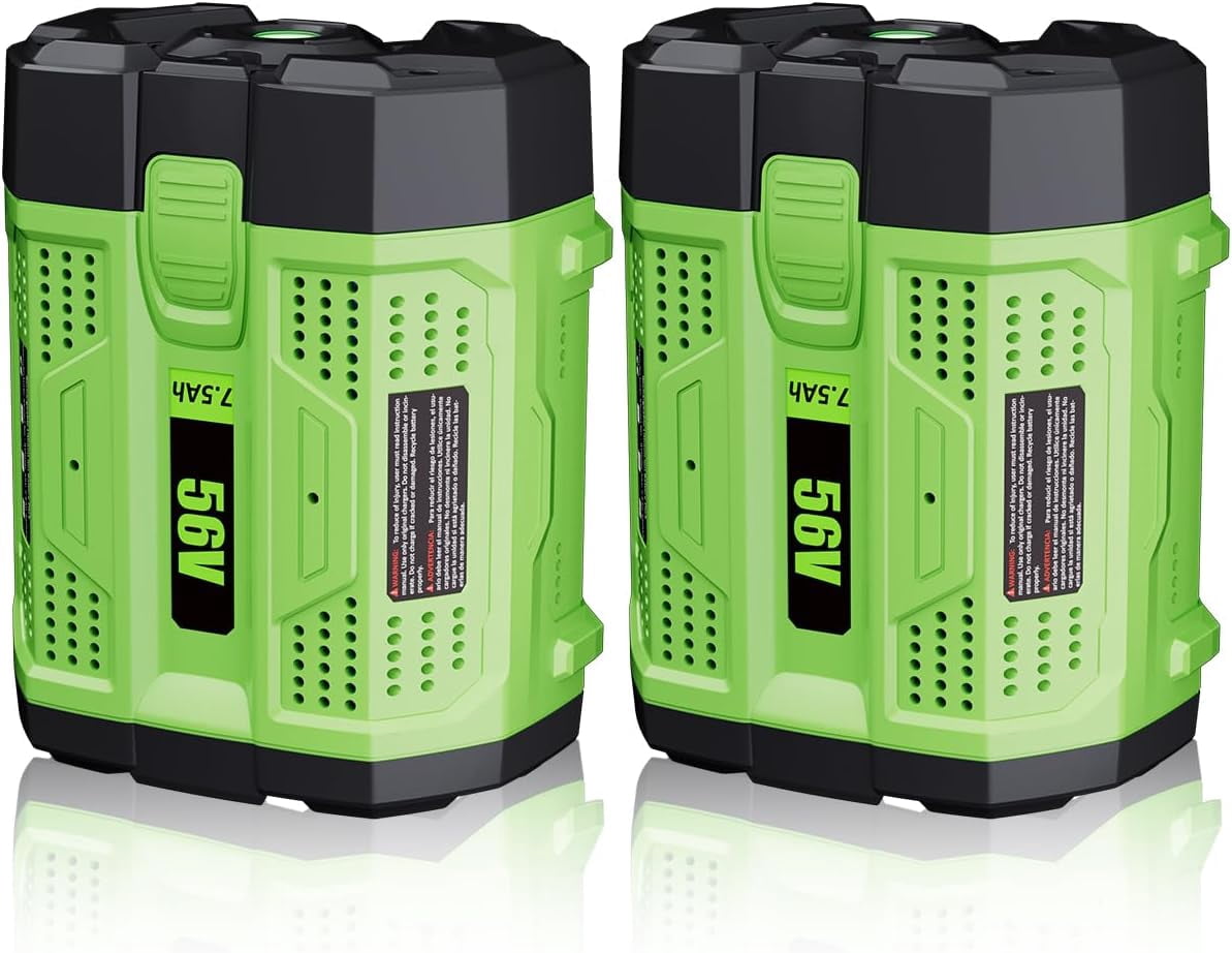 2Pack 56V Lithium-Ion 7.5Ah Replacement for EGO 56V Battery Compatible with EGO Batttery BA2800T BA2800 BA4200 BA1400 Compatible with 56 Volt EGO Power+ Cordless Tools and Chargers