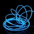 thumbnail image 1 of 2Pack 5M LED Neon Strip Lights EL Wire Lights Kit Battery Powered Rope Lights Pack Drivers High Brightness for Cosplay Dress Handcraft Cosplay Party Decoration, Blue, 1 of 8