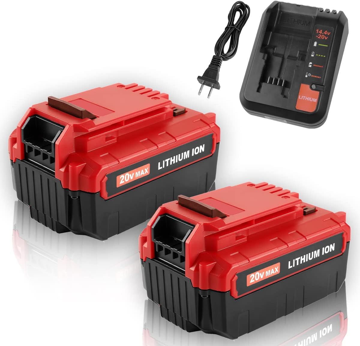 2Pack 6.0Ah 20V Replacement Battery for V20 Craftsman 20V Battery MAX CMCB204 CMCB202 CMCB201 CMCD700C1 CMCS500B (All of V20 Cordless Tool