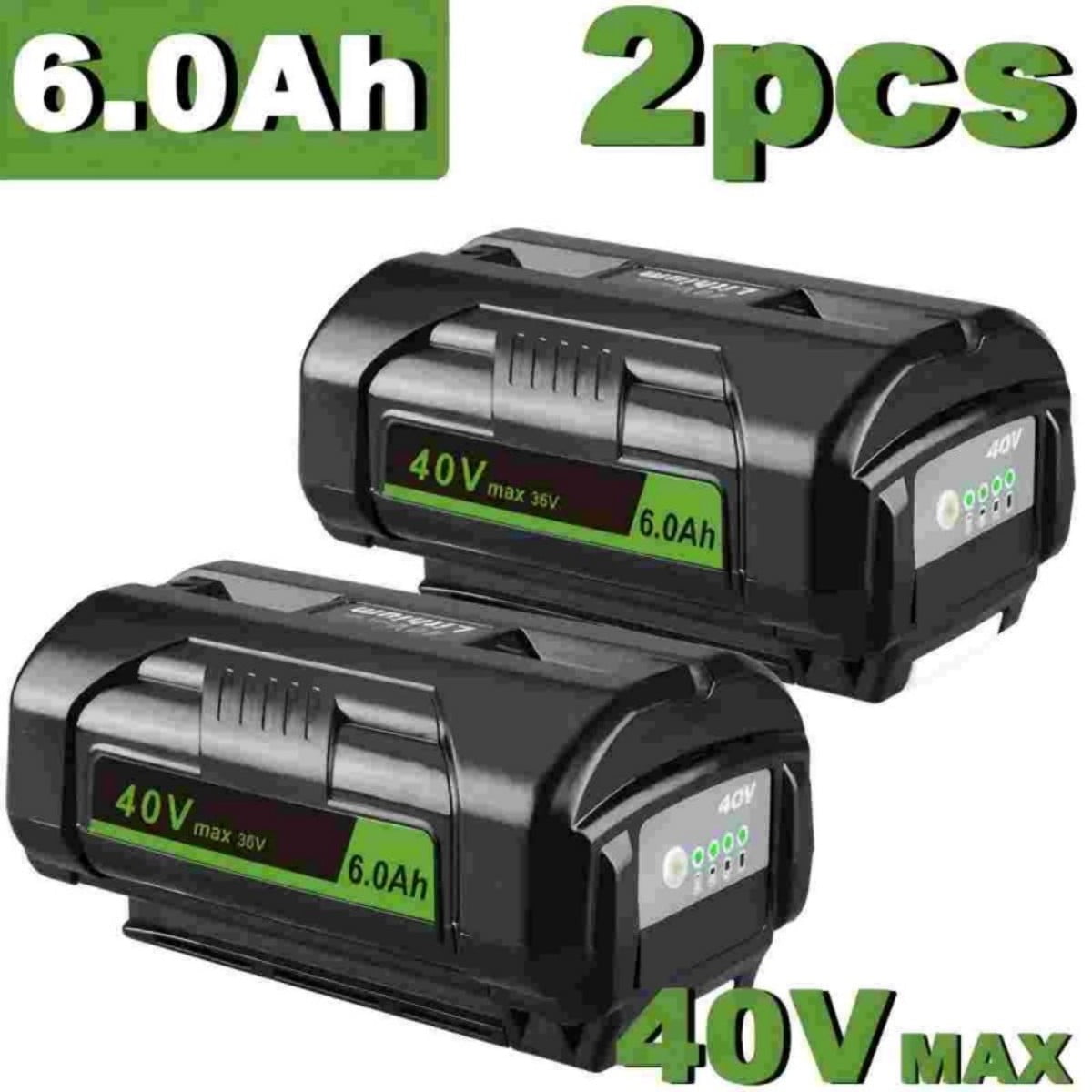 2Pack 6.0Ah 40V OP4040 Lithium-lon Replacement for Ryobi Battery 40V Compatible with OP4050A OP40201 OP4026 OP40261 OP4030 OP40301 OP4050 OP4060