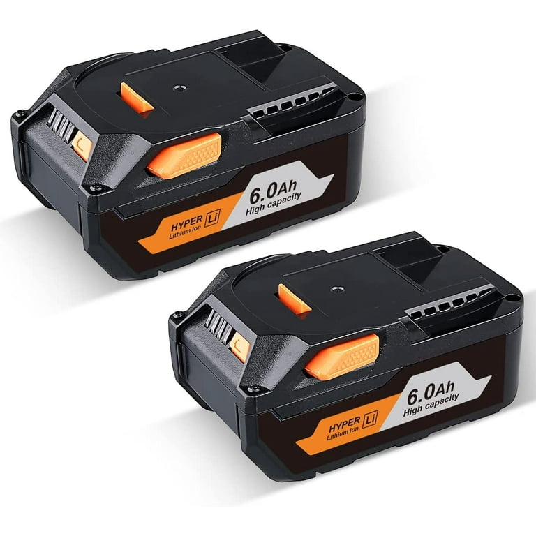 2Pack 6.0Ah For RIDGID 18Volt R840085 HYPER LITHIUM ION BATTERY