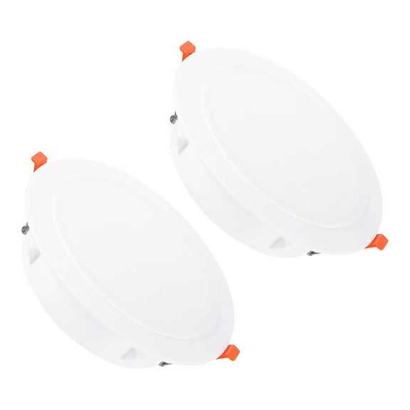 2Pack 6.5" Spring Ceiling Cover Plate, Recessed Light Trim Wall Mount Downlight Hole Cap Decorative Panel with Buckle Suitable for 4.9-6.1" Round Hole Glass Ceiling Openings, White
