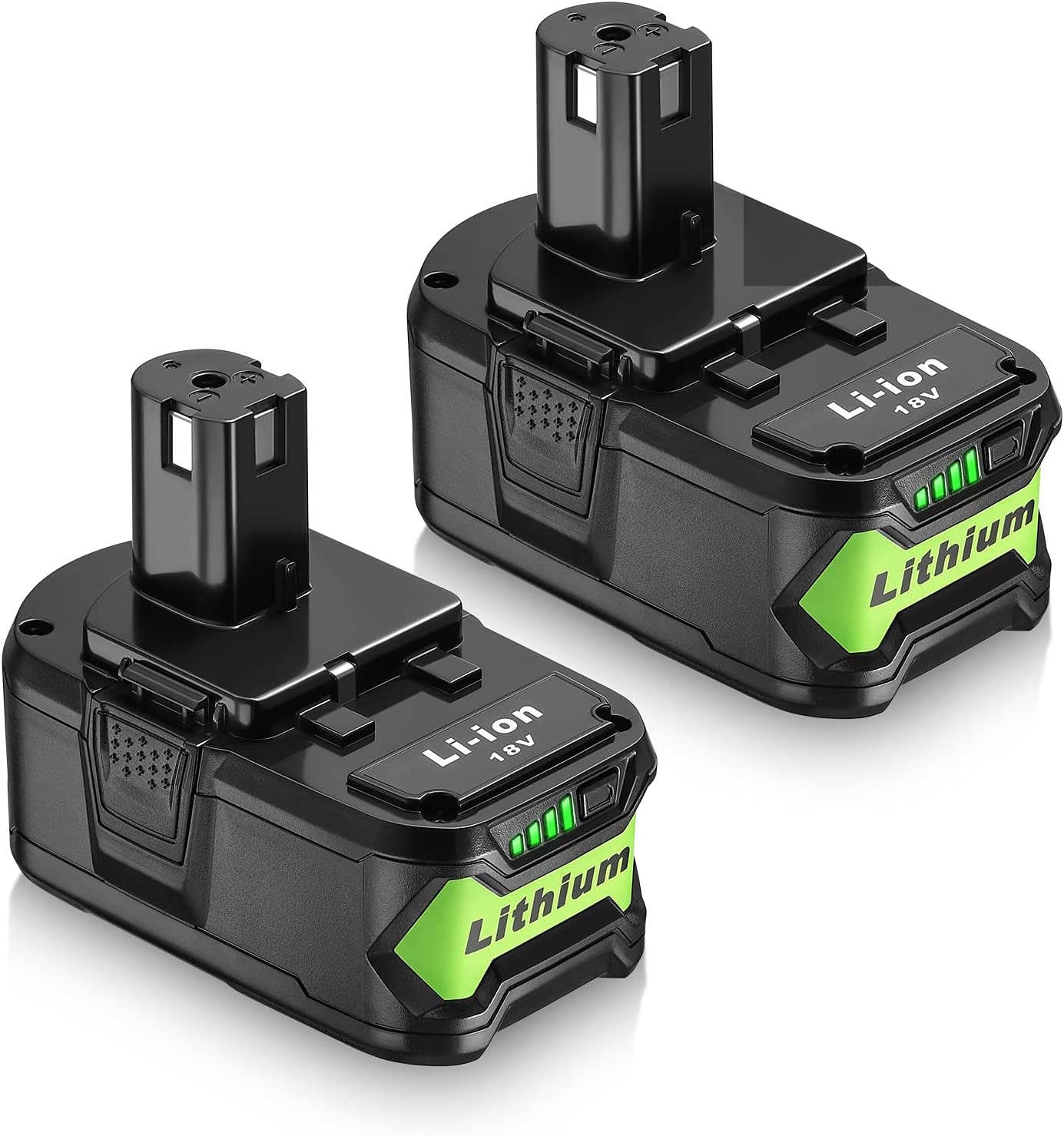 2Pack 6500mAh P108 Lithium Battery for Ryobi 18V Battery P100 P102 P103 P104 P105 P107 P109 P190 Cordless Tool Battery