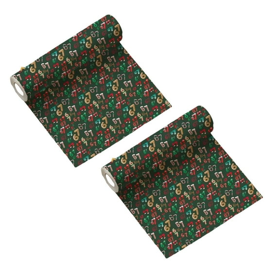 2Pack 67 Mas Wrapping Paper 6 7 Wrapping Paper 67 Funny Teen Holiday Wrap Santa 67 Giftwrap Unique 67 Festive Wrapping Papers Gift Wrapping Paper Home Decor
