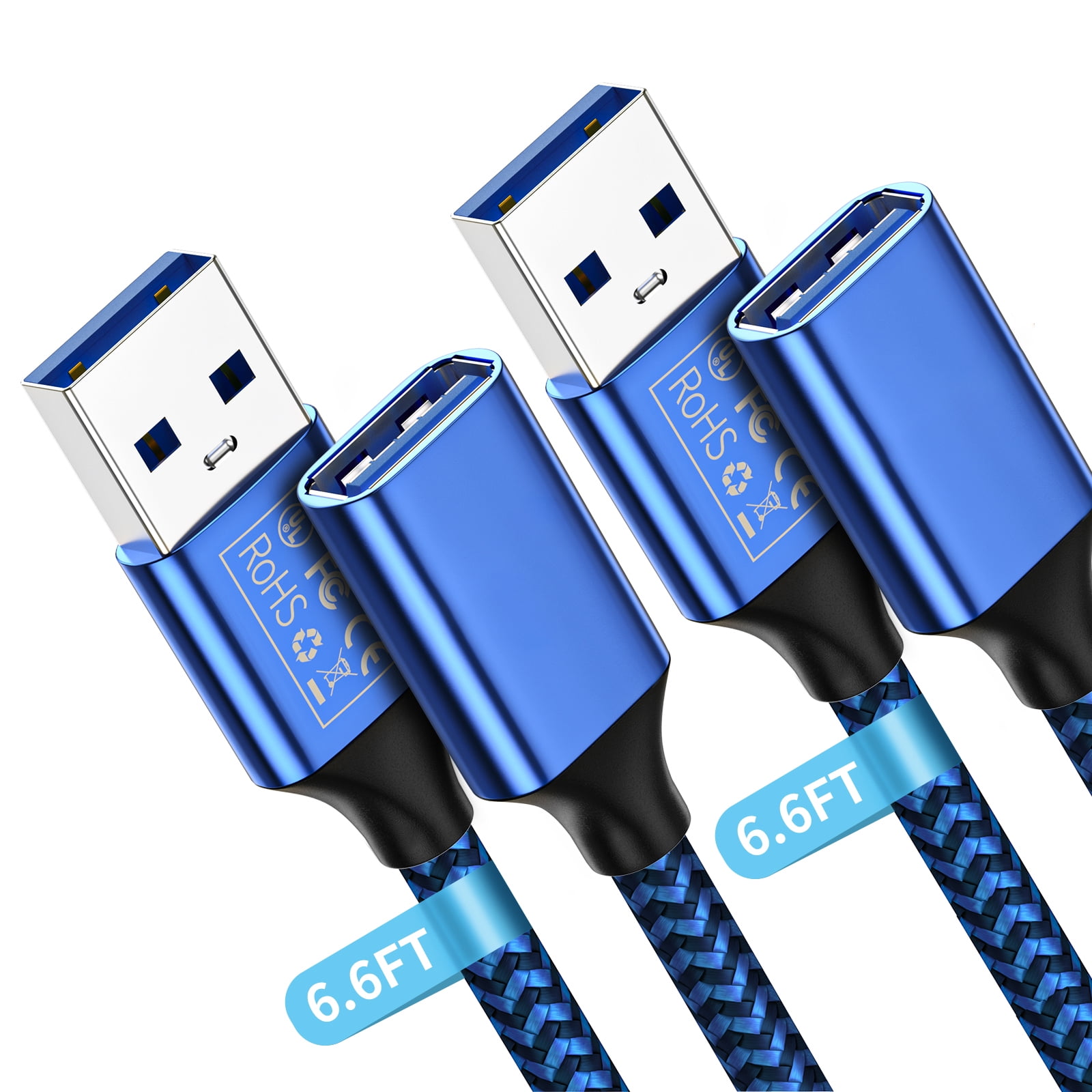 [2Pack]6FT USB Extension Cable,XUDUO USB 3.0 Extension Cord Type A Male