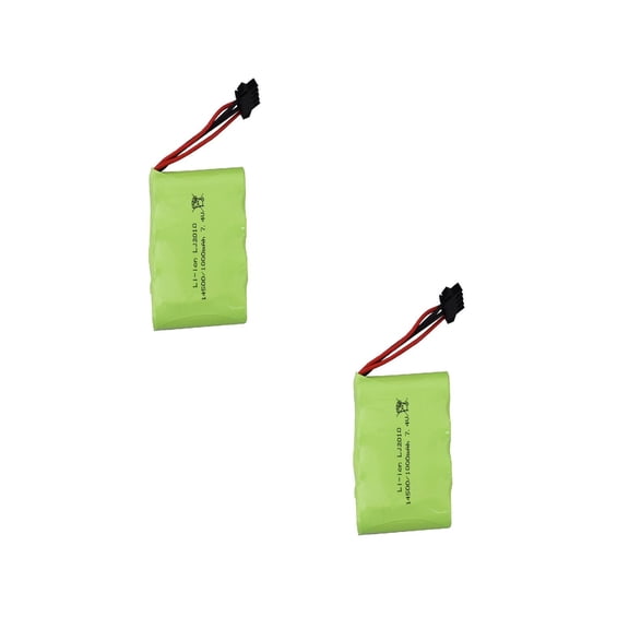 2Pack 7.4V 1000Mah 14500 Battery For De36W Remote Control Car 1:16 High-Speed Battery Helicopter Battery Birthday Gift
