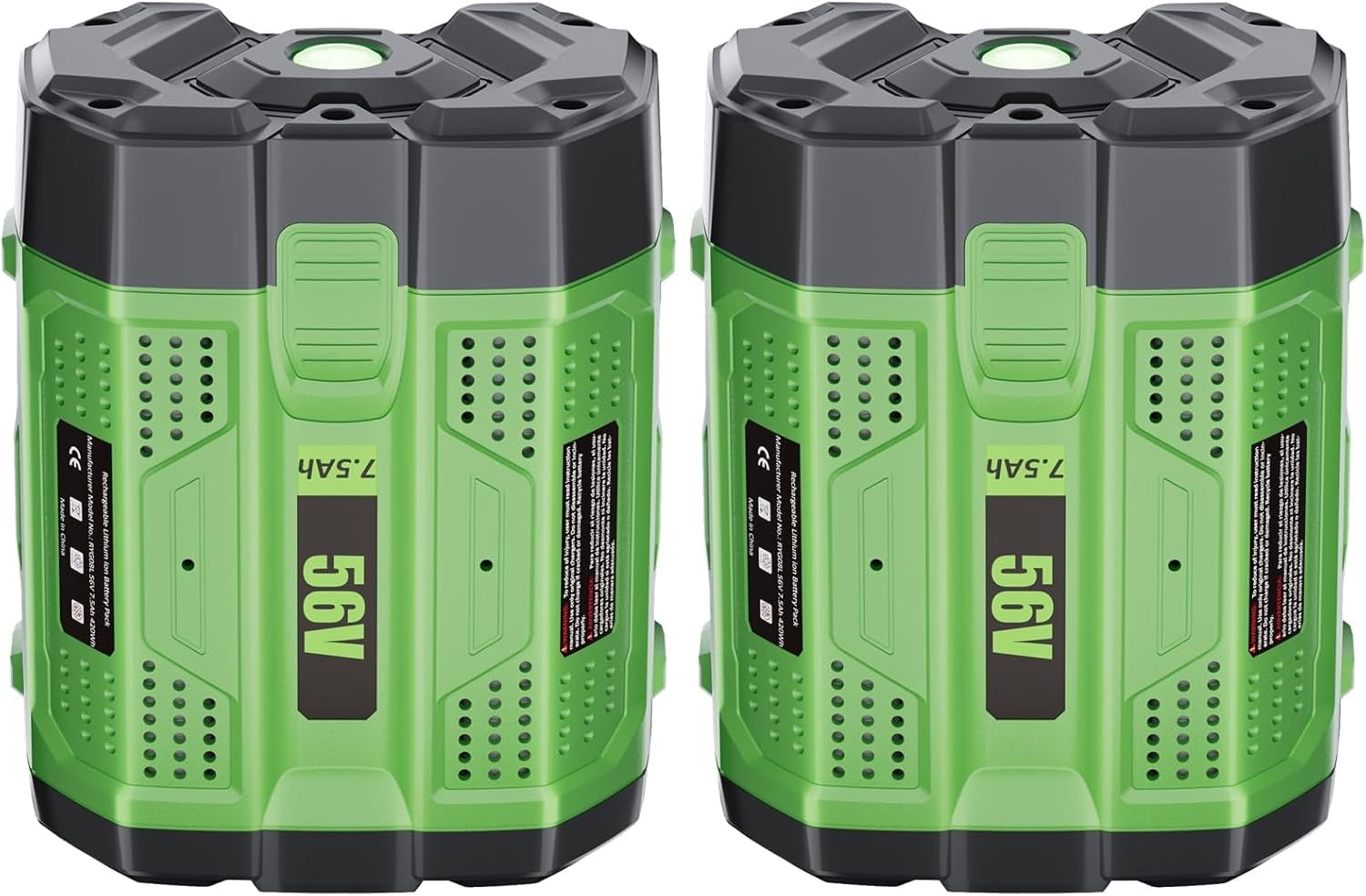2Pack 7.5Ah 56 Volt Replacement for EGO Battery High Capacity Battery 56V 7.5Ah BA5600T BA1400T BA4200T BA2240 BA2800 BA1120 BA2800T