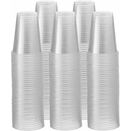 2Pack 7 oz Clear Plastic Drinking Cups, Disposable, 2X100=200 count