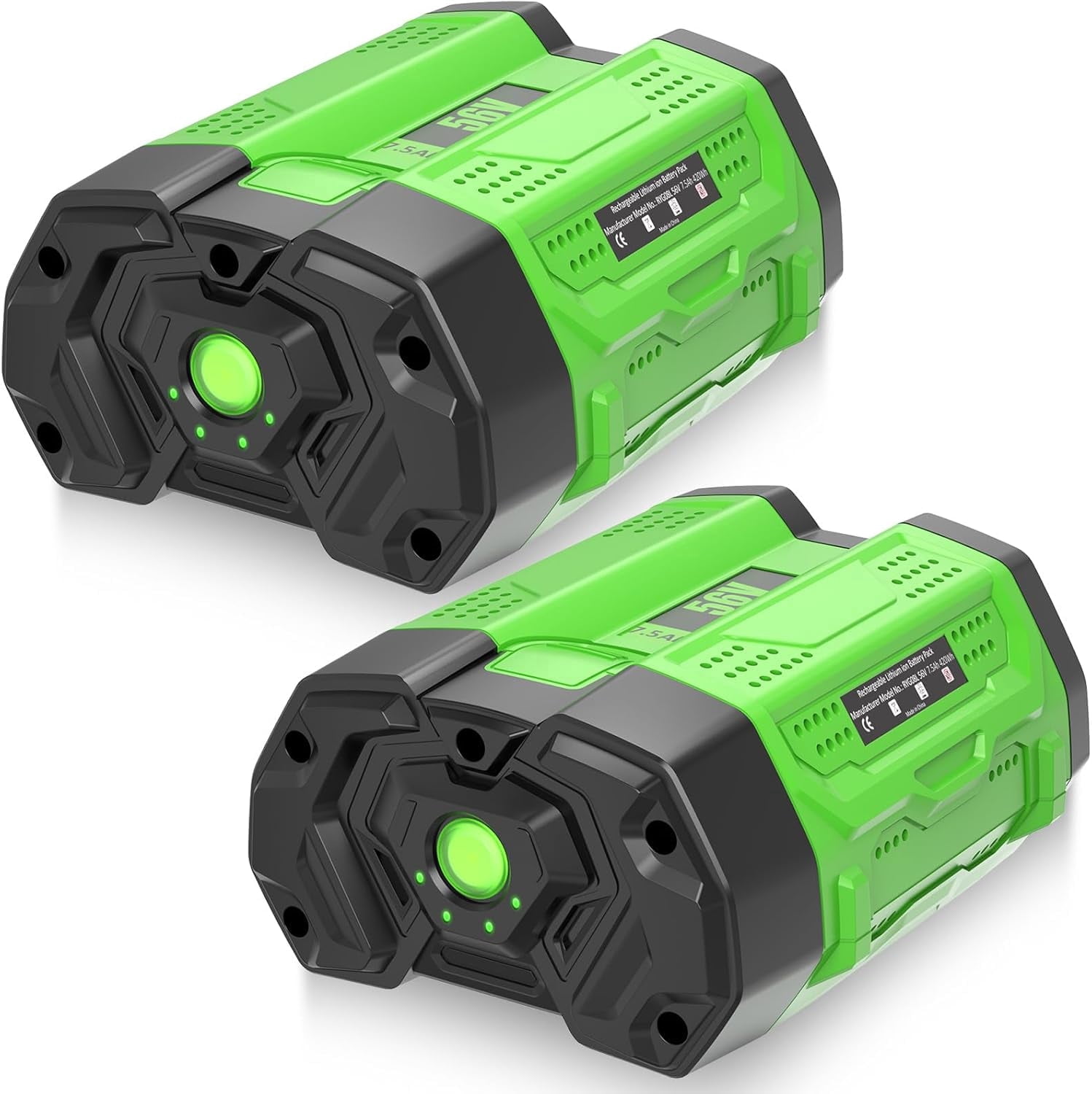 2Pack 7500mAh 56 Volt Lithium ion Battery Replacement for EGO 56V Battery BA1400T BA1400 BA2800T BA2800 BA4200T